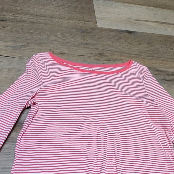 Talbots Stretch Weekend Tee Ling Sleeve Striped sz L - Picture 7 of 8